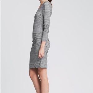 Banana Republic Gray Dress Ruched Bodycon